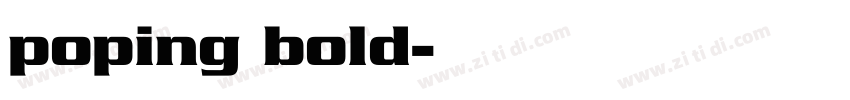 poping bold字体转换